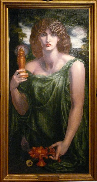 Mnemosyne dante gabriel rossetti huile sur toile 1875